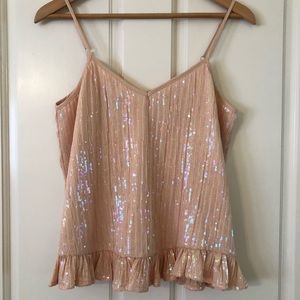 Flirty Rose Sequin Cami